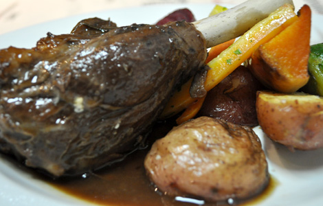 Steak and roasted vegetables